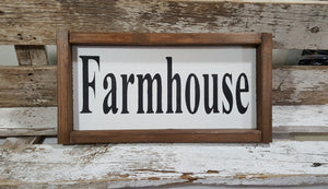 Farmhouse Framed Wood Kitchen Sign 5" x 12"