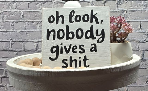 Tiered Tray Mini Wood Signs