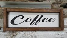 Coffee Framed Farmhouse Wood Sign 3" x 12" Coffee Wood Sign