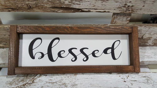 Blessed Framed Farmhouse Wood Sign 3