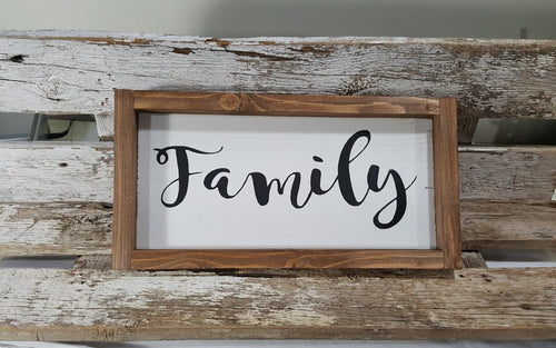 Family Framed Farmhouse Wood Sign 3