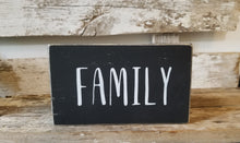 Family 4" x 6" Mini Black Wood Block Sign Free Shipping