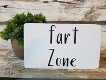 Fart Zone 4" x 6" Mini Wood Funny Bathroom Block Sign Free Shipping