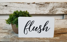 Flush 4" x 6" Mini Wood Funny Bathroom Block Sign Free Shipping