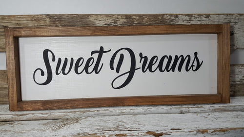 Sweet Dreams Framed Farmhouse Wood Sign 5