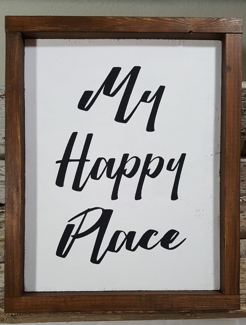 My Happy Place Framed Wood Sign Farmhouse Sign 9