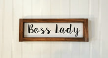 Boss Lady Framed Farmhouse Wood Sign 3" x 12"