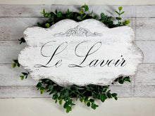 Le Lavoir Is The Laundry In French A Shabby Cottage White French Wood Sign